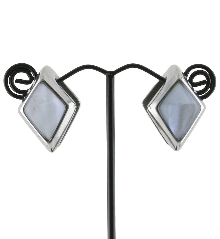 Zircon Mother of Pearl Ear Weights